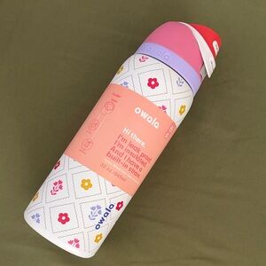 NWT Owala Floral Water Bottle with Straw